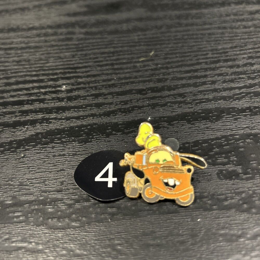 Disney Pixar Cars Trading Pin Tow Mater Wearing a Goofy Hat & Ears Rare Retired